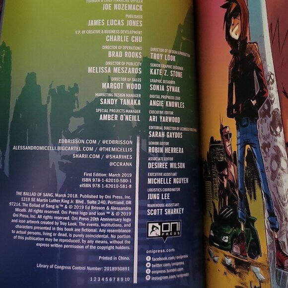 Ballad of Sang - Graphic Novel Child Assassin Oni Press Canada 2018 Ed Brisson - Picture 3 of 6